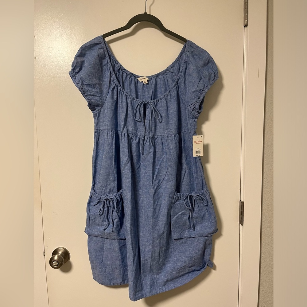 NWT Lucky Brand Blue Babydoll Dress